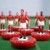 Subbuteo Andrew Table Soccer Arsenal away kit  2005-2006 on Classic Hasbro bases
